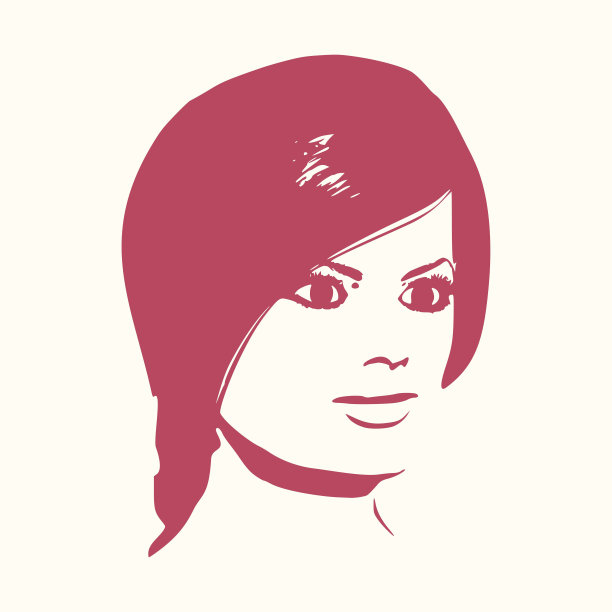 一个女性头部的剪影。图片下载