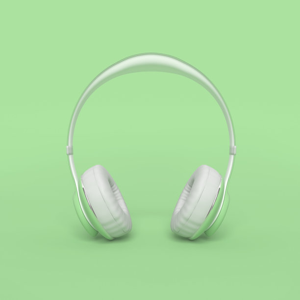 耳机绿色素材图片