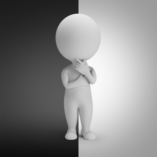 3d小人物-正面或负面图片下载