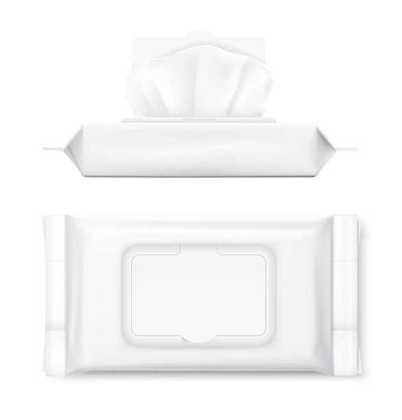 湿擦流包与现实的透明阴影白色背景。图片下载