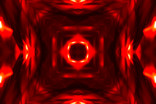 红色基调的抽象曼荼罗形象图片下载