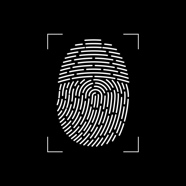 指纹孤立。向量的安全系统。数字锁图片下载