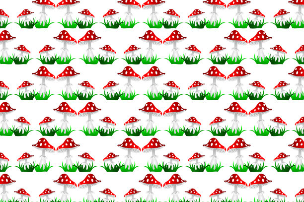 伞菌红色载体模式图片下载