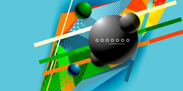 抽象的几何海报创建多边形三角形元素，线，球，材料纹理，全息元素图片下载