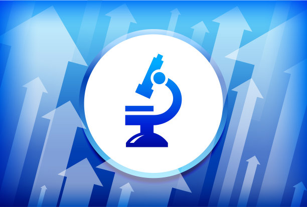 显微镜蓝色箭头背景图片下载