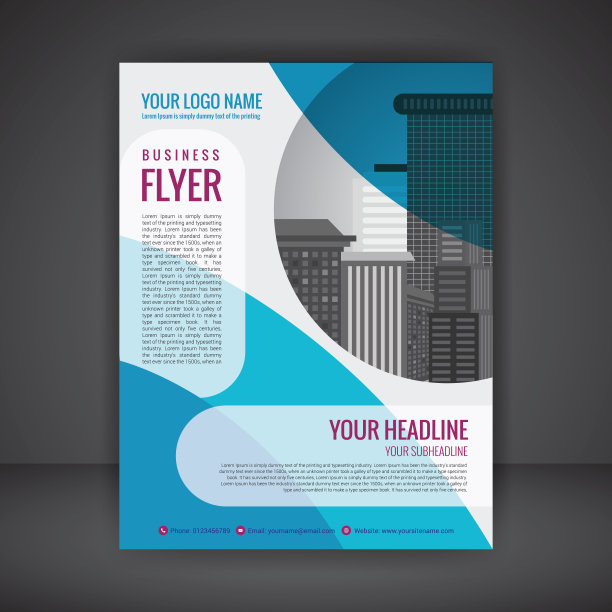 传单设计。公司商业报告封面，小册子或传单设计。传单。图片下载
