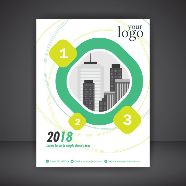 宣传册模板排版设计。公司年报，目录，杂志，传单模型图片下载