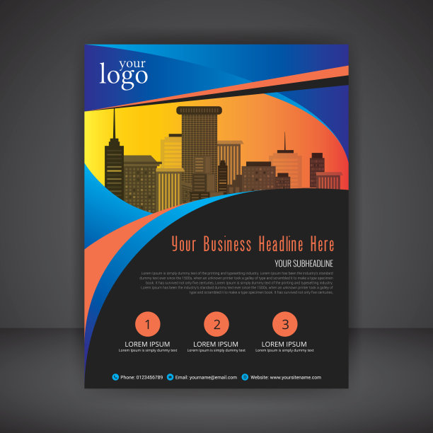 宣传册模板排版设计。公司年报，目录，杂志，传单模型图片下载