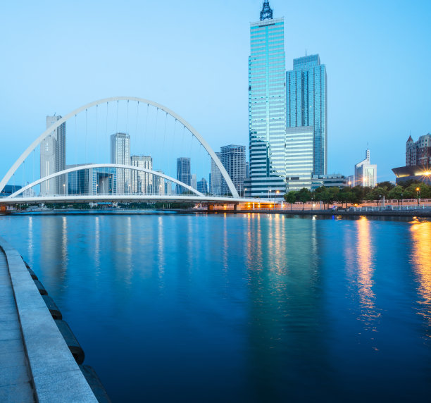 海河风光，天津，中国图片下载