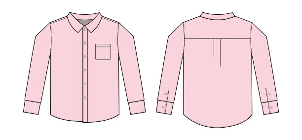 长袖商务衬衫插图/浅粉色图片下载