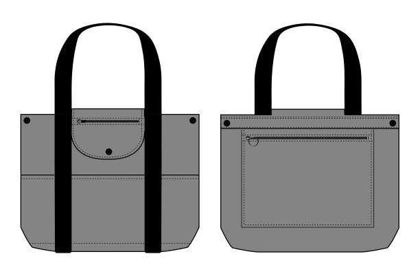 公文包(大手提袋)/炭灰色，深灰色图片下载