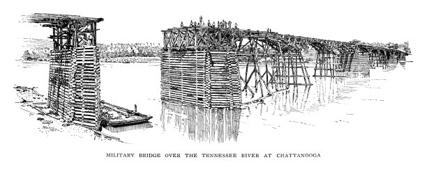 查塔努加的田纳西河上的一座军事桥图片下载