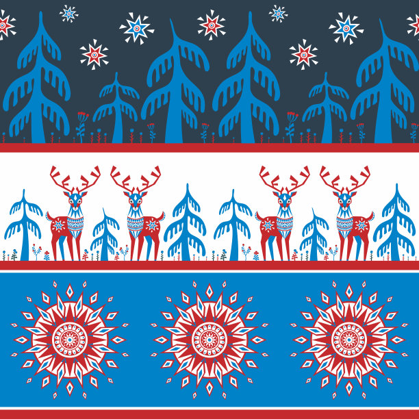 饰边无缝鹿茸图案图片下载