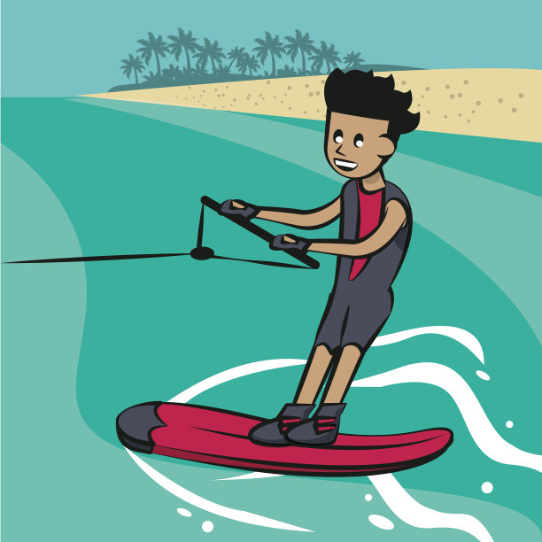 人做滑水图片下载