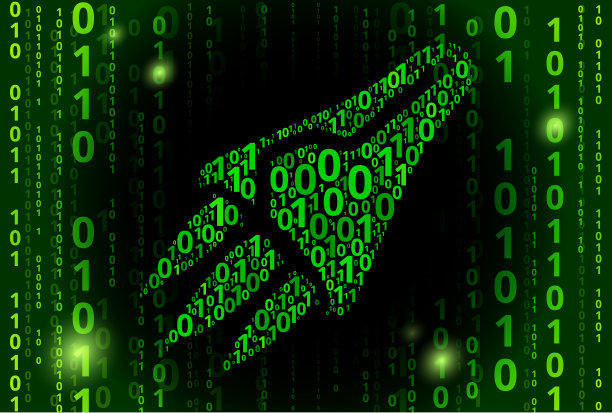 火箭二进制代码矢量模式背景图片下载