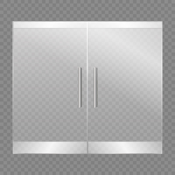 玻璃门孤立图片下载