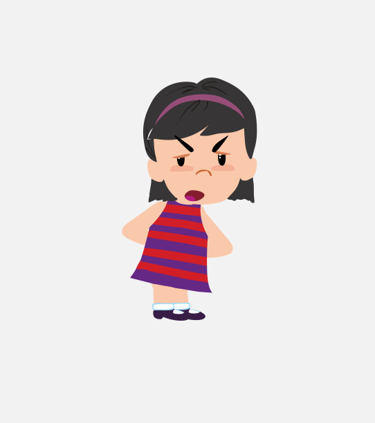 白人女孩有点生气。图片下载