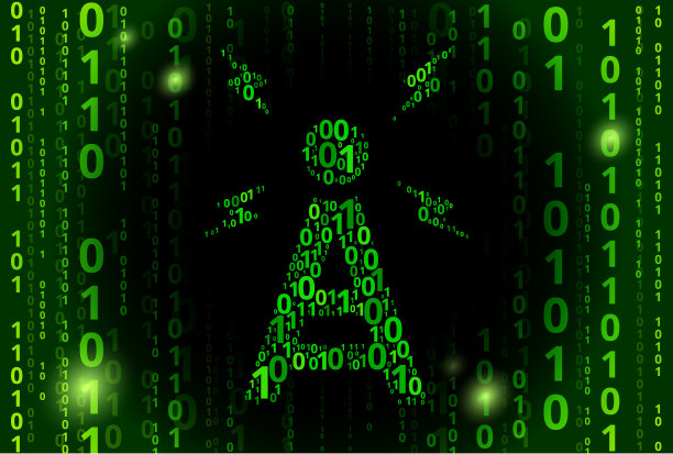 无线电天线二进制码矢量模式背景图片下载