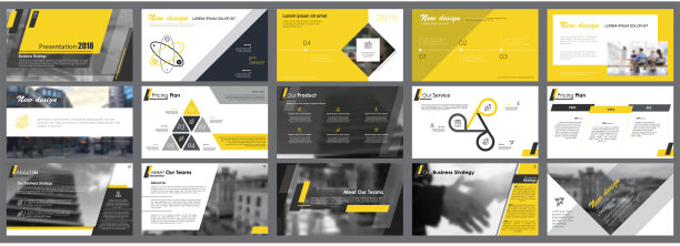 十五个产品幻灯片模板集图片下载