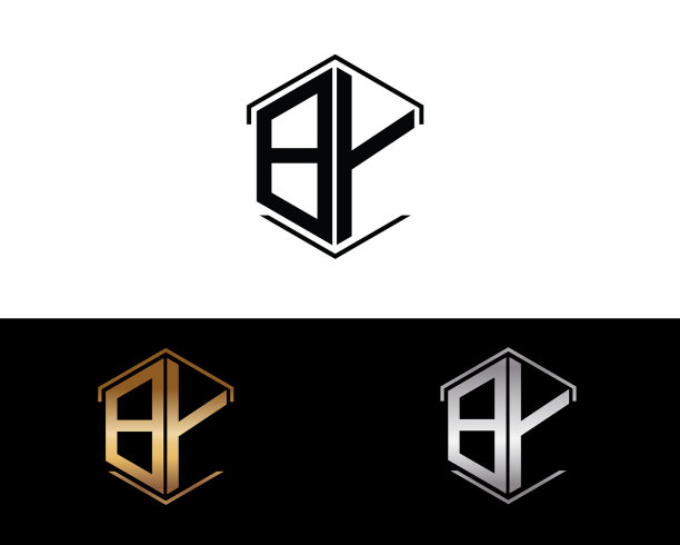 由六角形字母设计图片下载