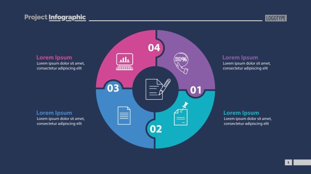 拼图拼图项目图表幻灯片模板图片下载