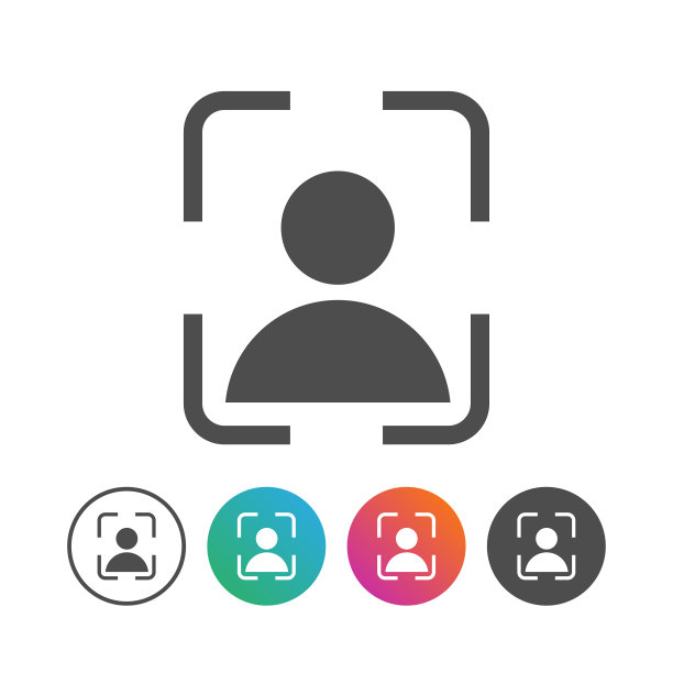 简单肖像图标符号设计集图片下载