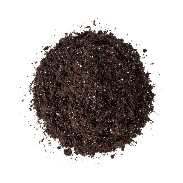 一堆盆栽土(土)孤立在白色上图片下载