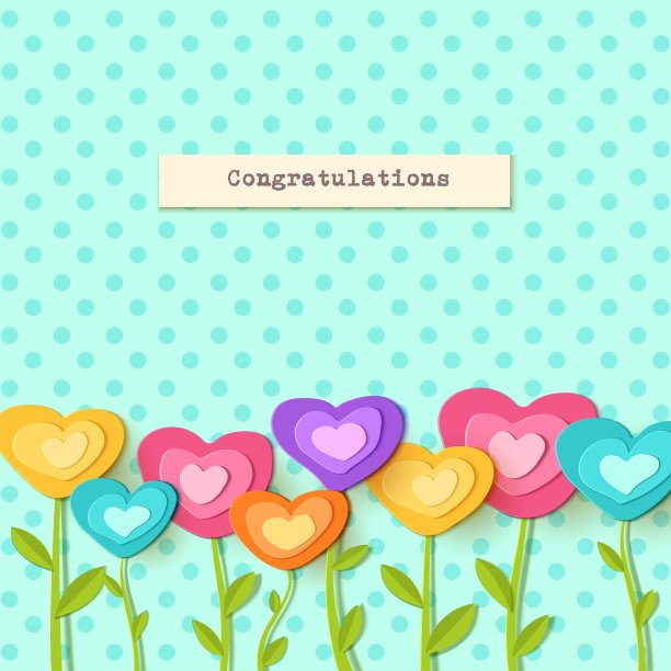 贺卡。切成心形的纸花。向量贴花插图。平面节日花装饰设计庆祝情人节传单，派对横幅，爱情卡，礼物。图片下载