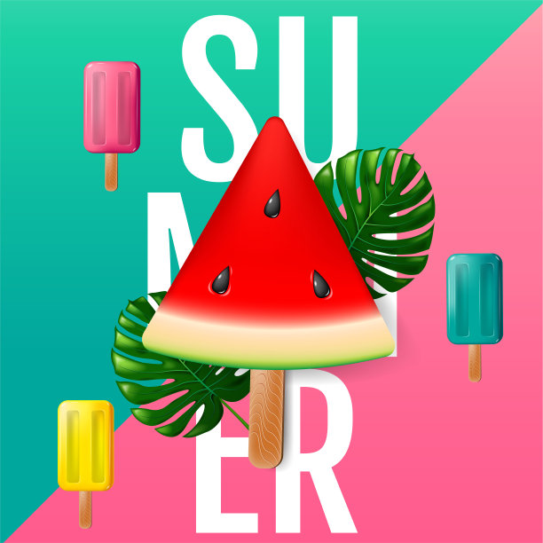 夏季，版面设计，贺卡，封面书，横幅，模板设计，平面插图，矢量插图。图片下载