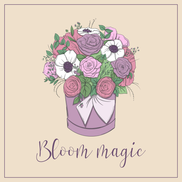 花篮里插着一束鲜艳的鲜花，孤立在花篮里。图片下载