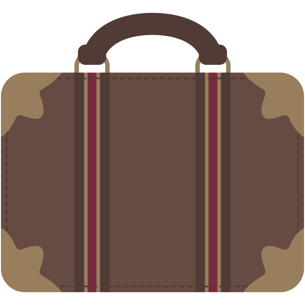 复古风格行李箱插画图片下载