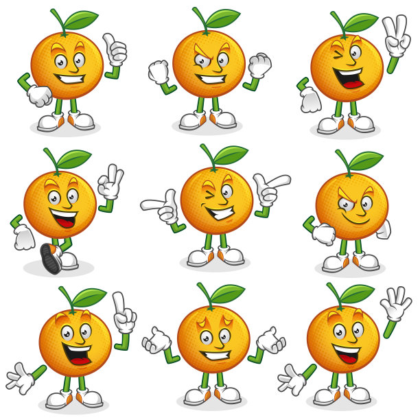 橙色吉祥物包图片下载