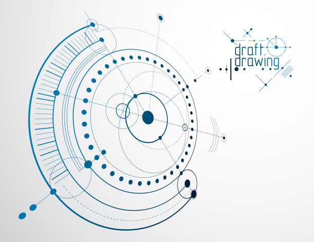 机械方案、带圆矢量工程图及机构几何零件图。技术方案可以用于网页设计，也可以作为壁纸或背景。图片下载