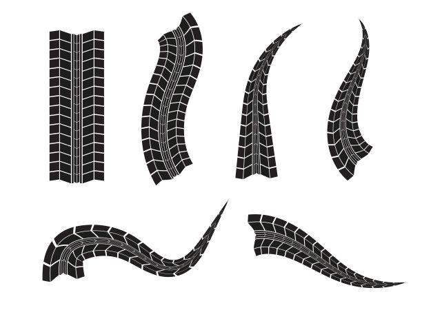 矢量轮胎轨迹背景。枯燥乏味的轮胎跟踪图片下载