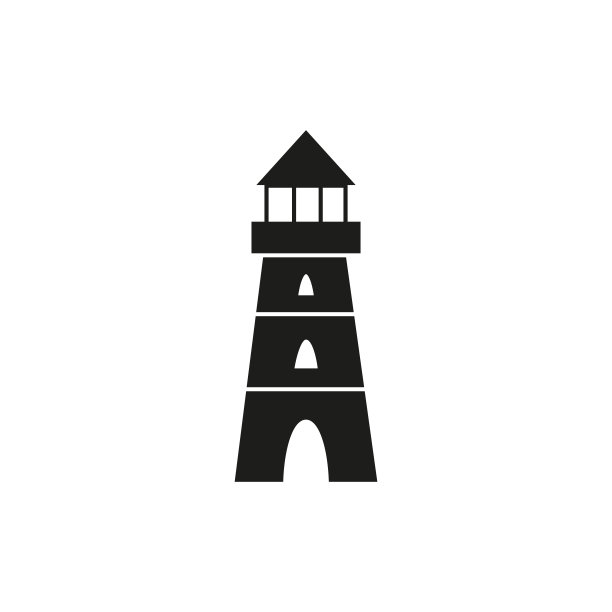 灯塔黑色图标图片下载