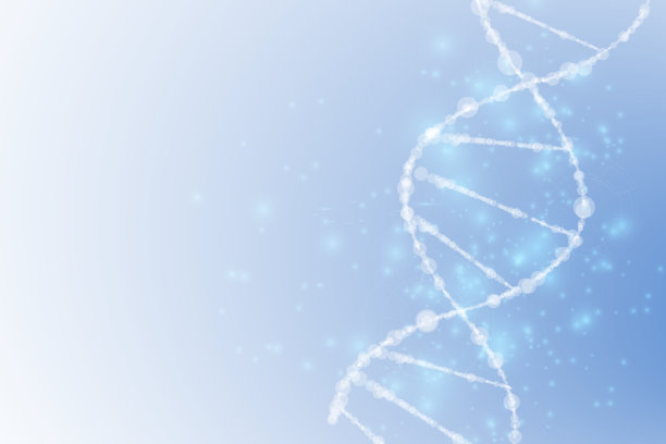 有DNA分子的科学模板，壁纸或横幅。矢量插图。图片下载