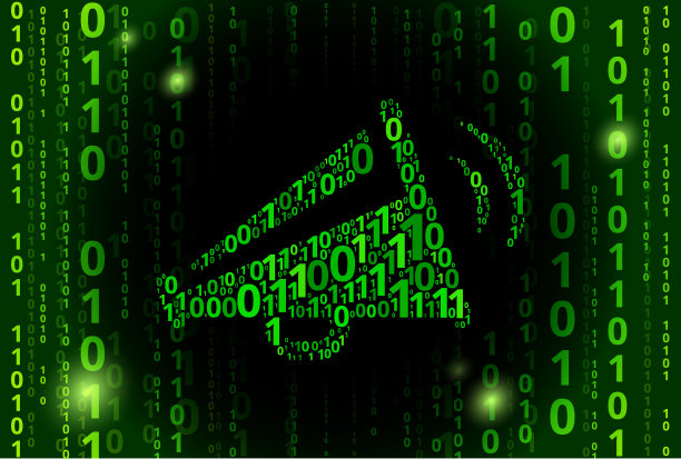 扩音器二进制码向量模式背景图片下载