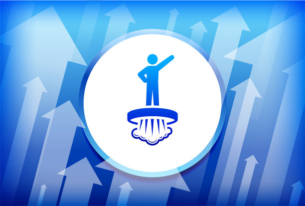 悬停技术蓝色箭头背景图片下载