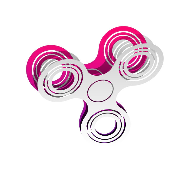 烦躁不安的转轮的迹象。向量。带有阴影的可拆卸纸图片下载