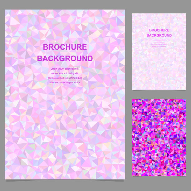 彩色抽象三角形宣传册模板图片下载