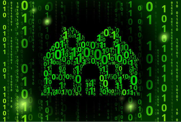 房子二进制码矢量模式背景图片下载