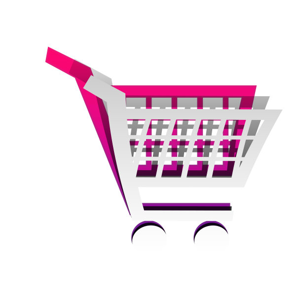 购物车的迹象。向量。可拆卸的纸，底部有阴影图片下载