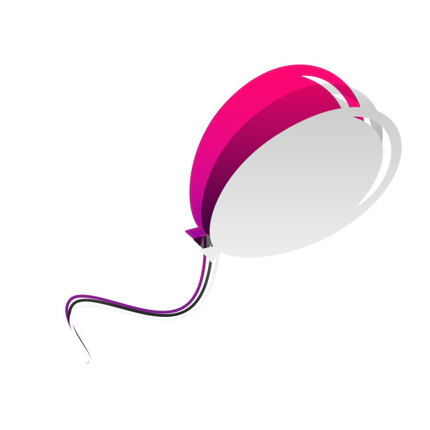 气球标志说明。向量。带阴影的可拆卸纸图片下载