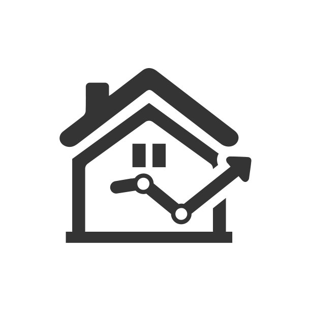 房地产分析、房屋、图表、房地产、增长分析图标图片下载