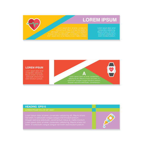 医疗保健图标在平面设计风格图片下载