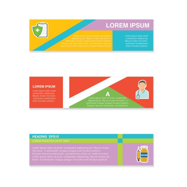 医疗保健图标在平面设计风格图片下载