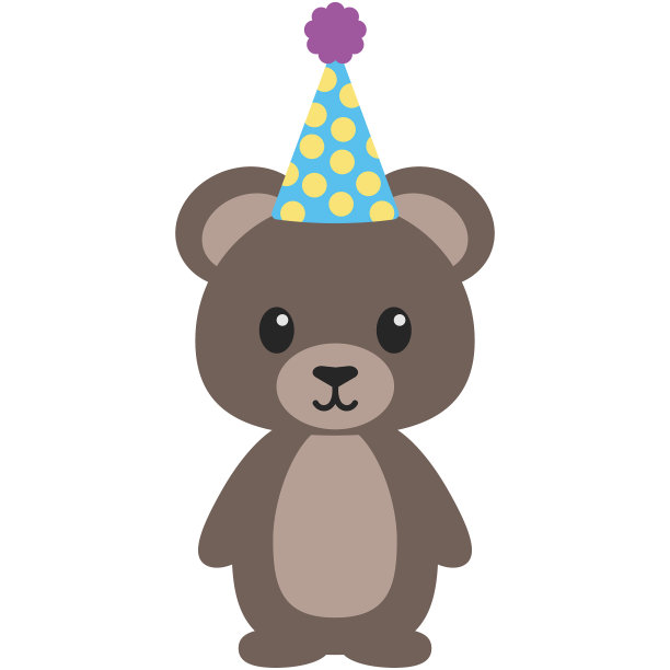 生日林地泰迪熊插画图片下载