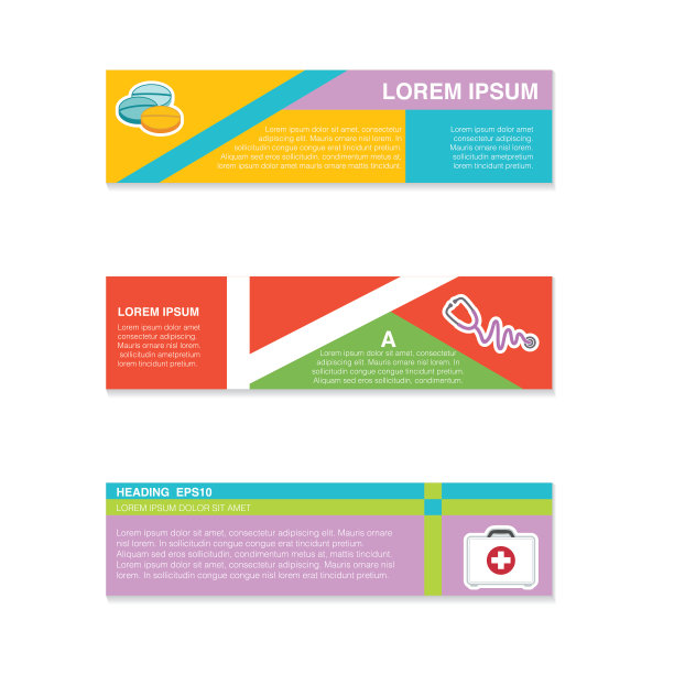 医疗保健图标在平面设计风格图片下载