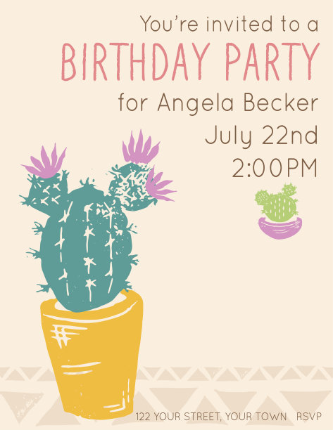 手工制作的仙人掌打印图片下载