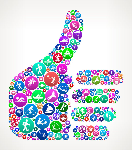 点赞冒险旅行矢量图标模式图片下载